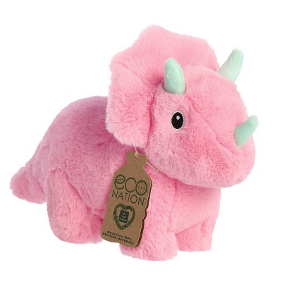 Aurora Small Trix Triceratops Eco Nation Eco-Friendly Stuffed Animal Pink 6"