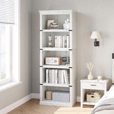Farmhouse Book Shelf with Storage Open Display Bookshelves