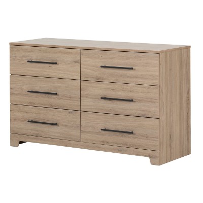 HomeStockRustic Oak 6 Drawer Dresser Contemporary Style 126