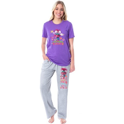 Dreamworks Trolls Womens' Poppy Hip Hop It's Easter Sleep Pajama Set Multicolored