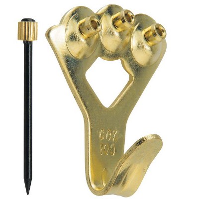 OOK Brass-Plated Blue Picture Hanger 100 lb 1 pk (Case of 12)