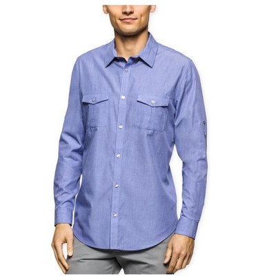 Calvin Klein Mens Rolling Button Up Shirt
