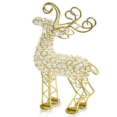 HomeRoots 19" Gold Metal Reindeer Figurine