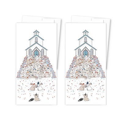 2ct Bunnies Wedding Picture Long Greeting Card Pack by Ramus & Co