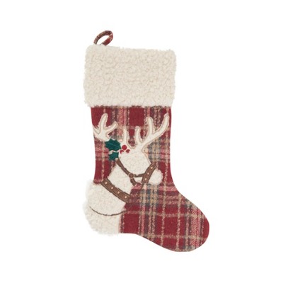 Saro Lifestyle Reindeer Stocking, 20", Multi