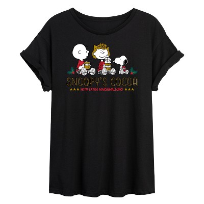 Women's - Peanuts - Snoopy's Cocoa Oversized Graphic T-Shirt