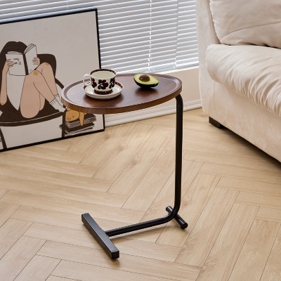 PAGED C Shaped Side Table Simple Modern Coffee Table Small Sofa Side Table for Bederoom and Living Room
