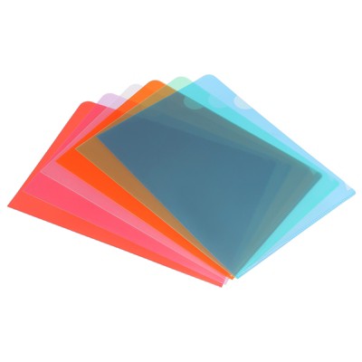 Unique Bargains L-Type Clear Multicolored File Project Pockets