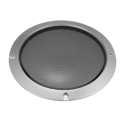 Unique Bargains Round Mesh Trim Car Auto Speaker Grille Cover Silver Tone