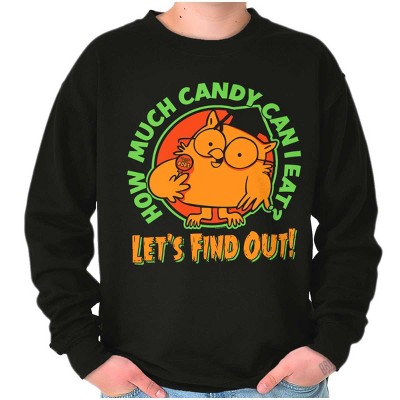 Tootsie Owl Halloween How Much Candy Sweatshirt for Men or Women Brisco Brands