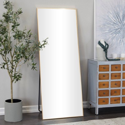 Metal Floor Mirror with Stand - CosmoLiving by Cosmopolitan