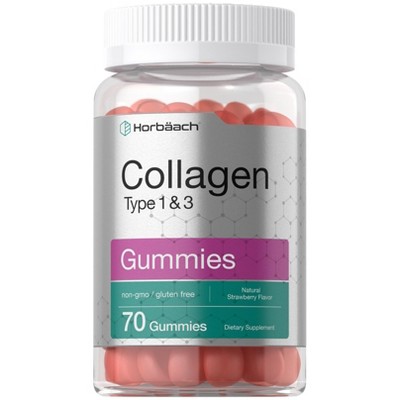 Horbäach Collagen Gummies | 70 Count | Strawberry Flavored