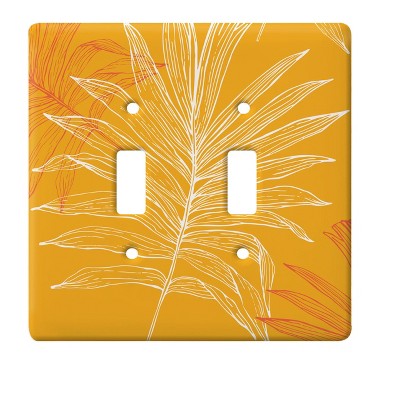 RightSide Designs Tropical Sunset Palms Double Toggle Switchplate