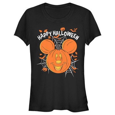Juniors Womens Mickey & Friends Mouse-o-Lantern T-Shirt