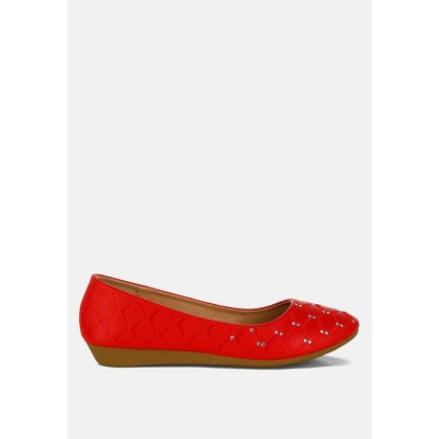 Gia Rhinestone Embellished Womens Ballerinas Women