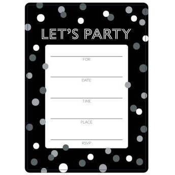10ct Invitation Lets Party - Spritz™