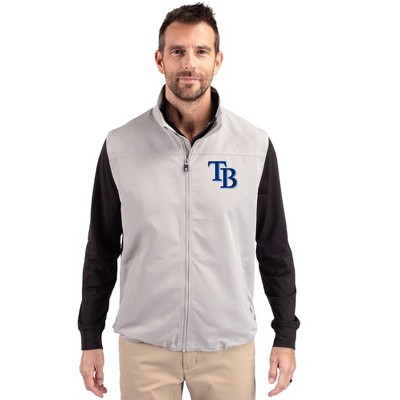 Tampa Bay Rays Cutter & Buck Charter Eco Recycled Mens Full-Zip Vest