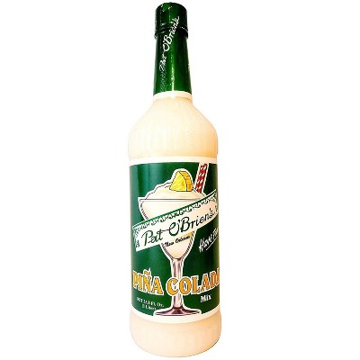 Pat O'Brien's Pina Colada Mix, 1 Liter, Easy Preparation, Perfect Drink for Luau Party, 33 Servings
