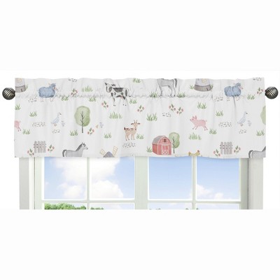 Sweet Jojo Designs Window Valance Treatment 54in. Farm Animals Multicolor