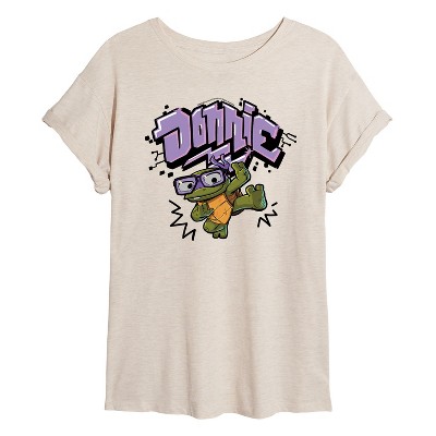 Women's - Teenage Mutant Ninja Turtles Mutant Mayhem - Baby Donnie Graphic Oversized Graphic T-Shirt