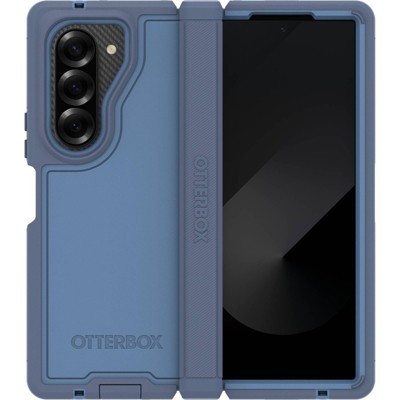 OtterBox Samsung Galaxy Z Fold6 Defender Pro XT Case - Baby Blue Jeans: Solid Plastic Cover