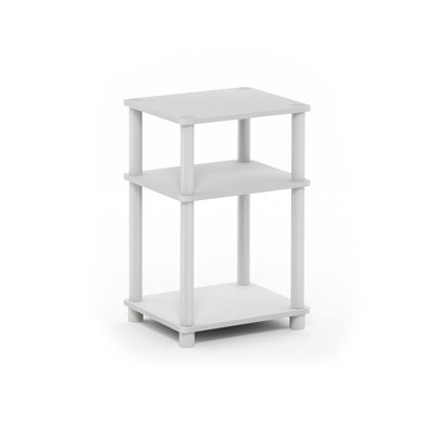 HOMLUX 3-Tier Colors Reversible End Table Sofa Bed Side Table with Storage Shelf