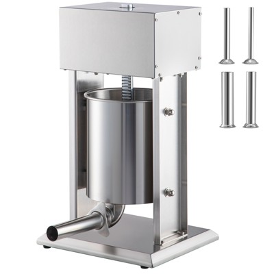 VEVOR Electric Stuffer, 10L Large Capacity, 200W Vertical Sausage Stuffer with Speed Stepless, 304 Stainless Steel Sausage Machine