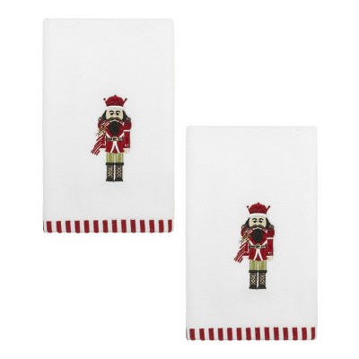 Avanti Linens Peppermint Nutcracker 2-Pack Fingertip Towel