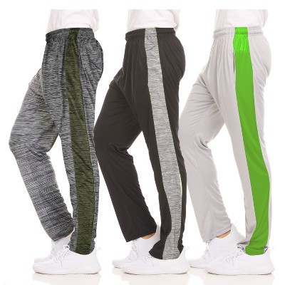 Daresay Mens Dri-Fit Pant 3 Pack-Moisture Wicking, High Performance, Comfy Spandex-Poly Blend