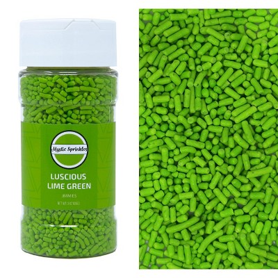 Mystic Sprinkles Luscious Lime Green Jimmies Sprinkles 3oz Bottle