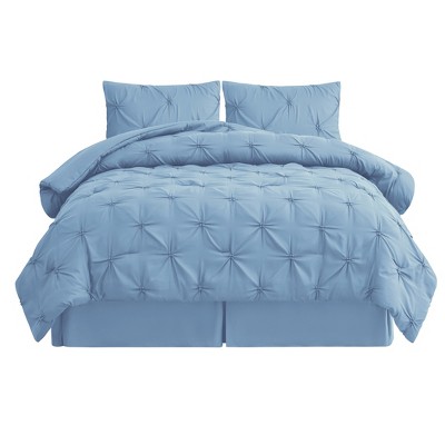 Collections Etc Classic 4-Piece Spring Pintuck Comforter Set
