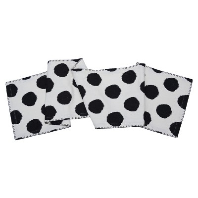 carol & frank Dot Onyx Black Polka Dot Dining Table Runner