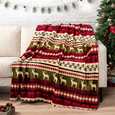 PAVILIA Lightweight Fleece Throw Blanket for Couch, Soft Warm Flannel Blankets for Bed
