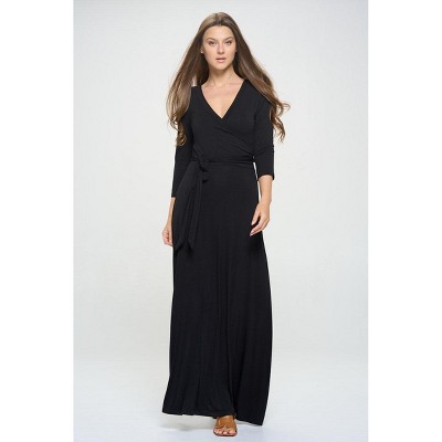 WEST K Women's Grace Faux-Wrap Maxi Dress with Tie Waist