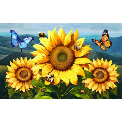 Briarwood Lane Summer Doormat 30x18 Indoor Outdoor Sunflower Dance For Summer Doormat