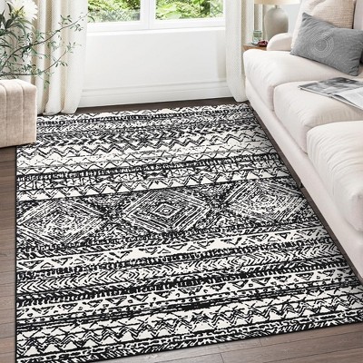 WhizMax Boho Area Rug thicker Washable Rug Modern Luxury Rugs for Living Room Geometric Area Rug for Bedroom Dinning Room Non Slip Floor Carpet