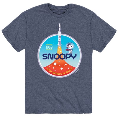 Men's - Peanuts - Snoopy Space Beagle Astronaunt Short Sleeve Graphic T-Shirt
