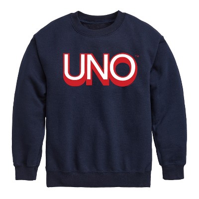 Boys' - UNO - Toddler And Youth Crewneck Fleece Sweatshirt Graphic Long Sleeve Fleece Sweatshirt