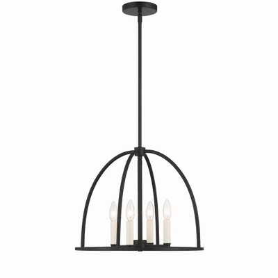 Crystorama Lighting Abbott 4 - Light Chandelier in  Black