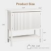 Modern Console Table with Wave Pattern Doors and Open Shelf, Wooden Sideboard Buffet with Storage, Stylish Entryway Cabinet for Dining Room - 2 of 4
