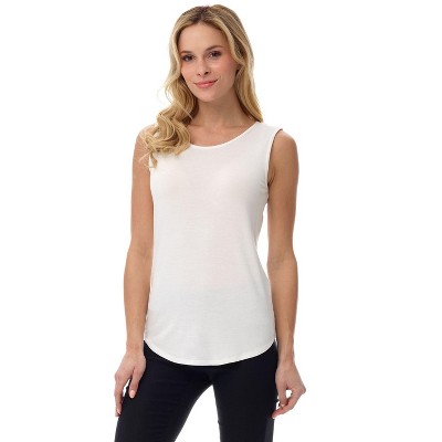 Rekucci Women's Soft Jersey Knit Sleeveless Tank Top – Casual & Versatile Everyday Wear