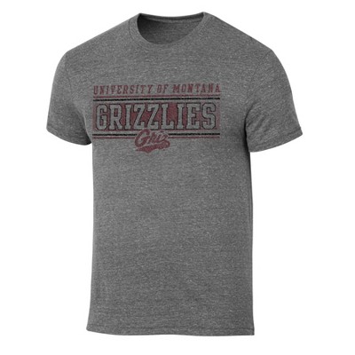 NCAA Montana Grizzlies Men's Gray Tri-Blend T-Shirt