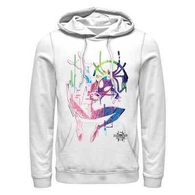 Men's Marvel: Spider-Man: Into the Spider-Verse Rainbow Watercolor Pull Over Hoodie