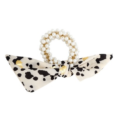 Unique Bargains Grace Rhinestones Bow Ribbon Hair Elastic Band 1 Pc