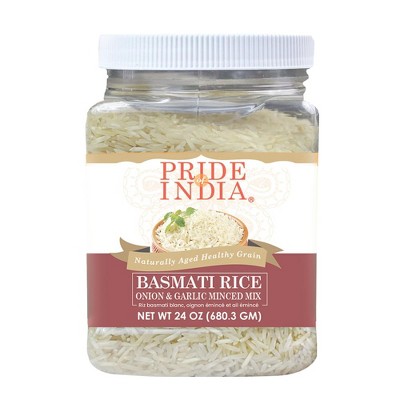 PRIDE OF INDIA Basmati Rice with Minced Onion and Garlic Mix