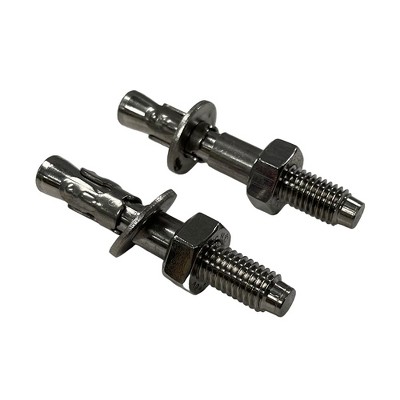 Amber Fight Gear M10x70mm SS304 Wedge Bolts, 25kN Strength, for Hard Rock Outdoor Use – Pack of 2.