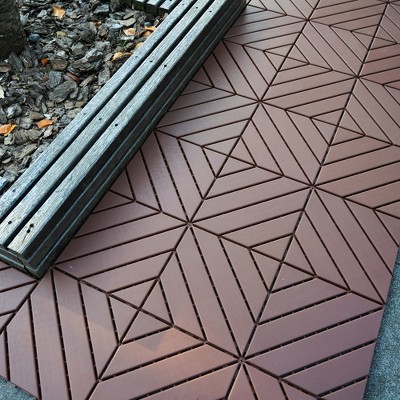 KTMBDW Interlocking Deck Tiles, 44 Pack 12"x12" Waterproof Outdoor Flooring All Weather Use, Floor Tiles for Poolside Balcony Backyard