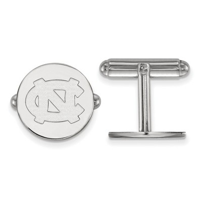 Black Bow Jewelry Sterling Silver North Carolina Tar Heels NCAA Cuff Links