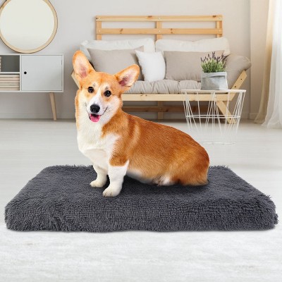 Racxily Dog Bed, Soft Warm Fleece Puppy Cat Bed, Pet Cozy Nest Sofa Cushion for Small Medium Dogs and Cats, Gray