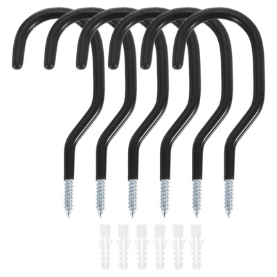 Unique Bargains Heavy Duty Garage Wall Ceiling Utility Tool Hanger Bike Screw Hooks 6 Pcs